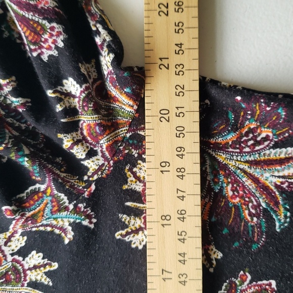 J. Jill Wearever Sheath Dress Large Black Print Knit V-Neck Pleats Casual Office - Picture 11 of 15